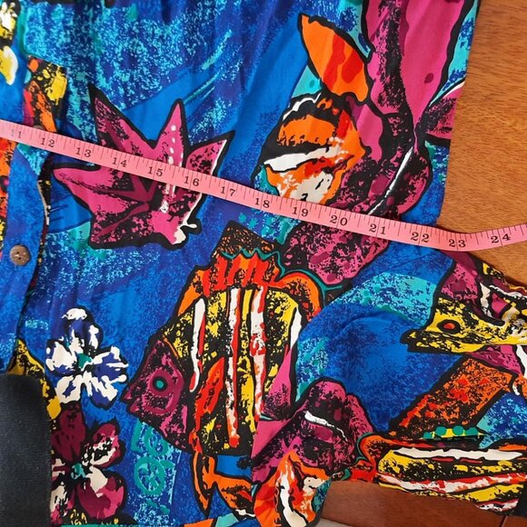 Palm Bay Made in Hawaii Men Short Sleeve Shirt MultiColor SzL PreLoved Good Cond - Picture 5 of 9